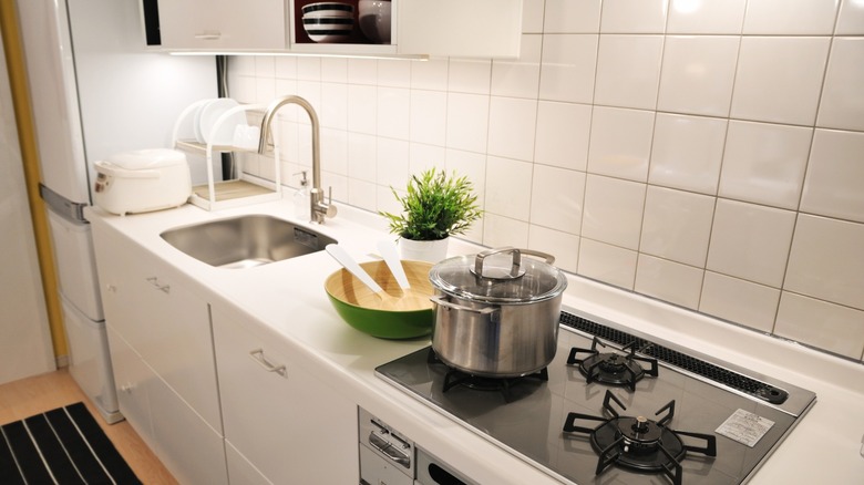 small japanese kitchen without much space