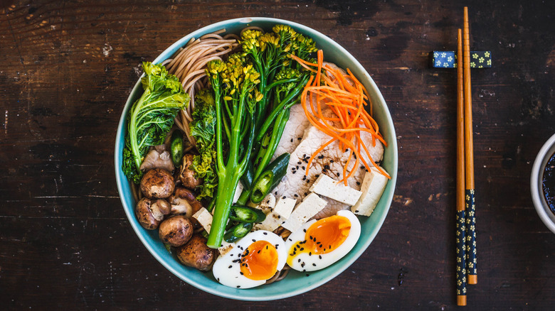 Ramen with greens