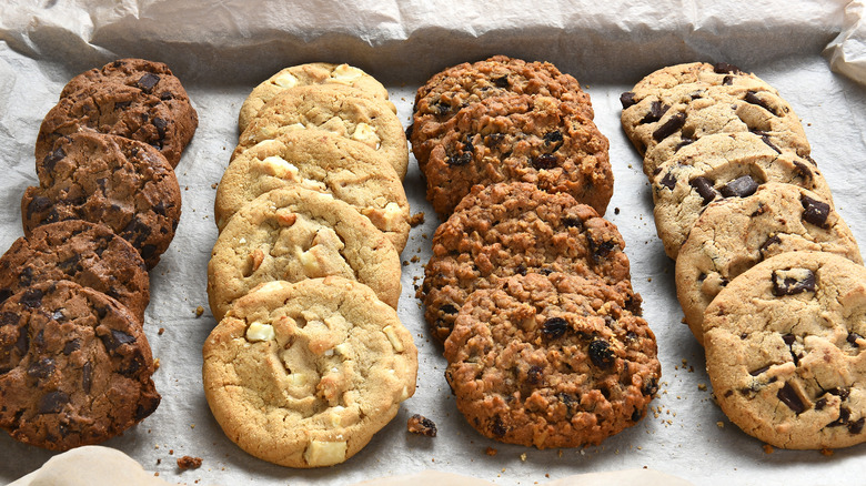assorted cookies on a tray
