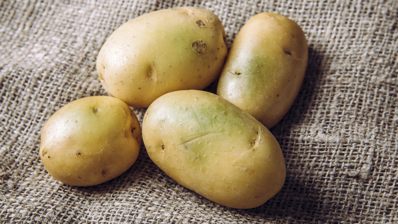 potatoes with green spots