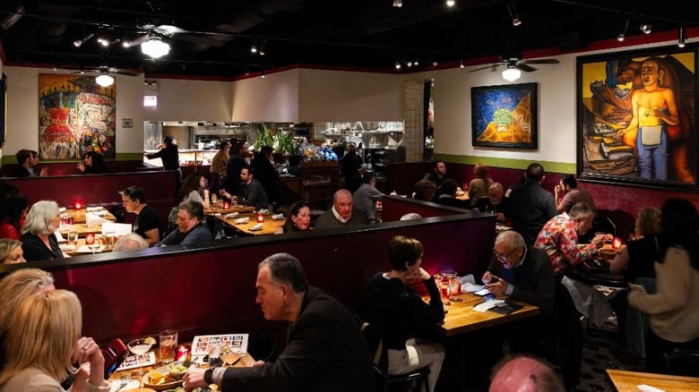 The interior of Frontera Grill restaurant in Chicago