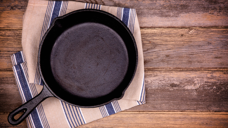 Rough cast iron skillet 